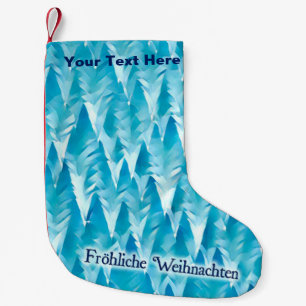 Meia De Natal Pequena Floresta Fractal Azul - Fröhliche Weihnachten
