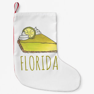 Meia De Natal Pequena Flórida Keys Green Key Limão Pie Slice Foodie