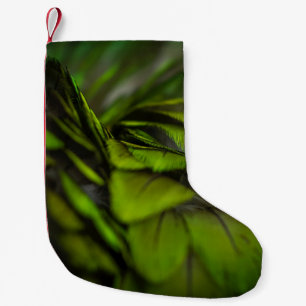 Meia De Natal Pequena Folha verde