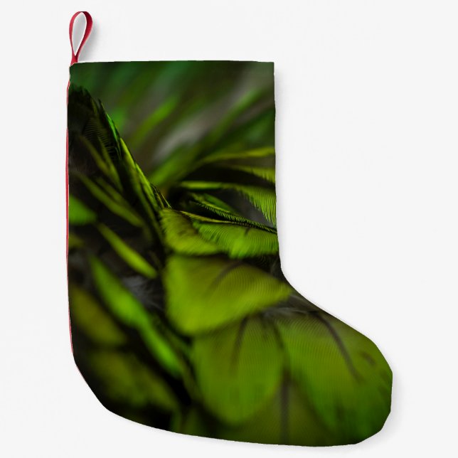 Meia De Natal Pequena Folha verde (Frente)