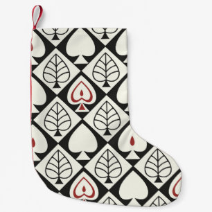 Meia De Natal Pequena Folhas geométricas, padrão natural sem costura.