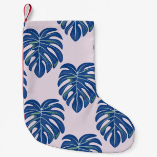 Meia De Natal Pequena Folhas Tropicais Fashionáveis Padrão Sem Costura