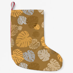 Meia De Natal Pequena Folhas Tropicais Multicoloridas 6