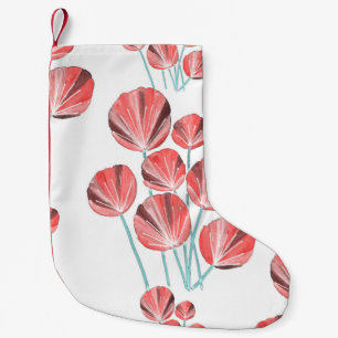 Meia De Natal Pequena Folhas Tropicais: Padrão Criativo Desenhado À Mão