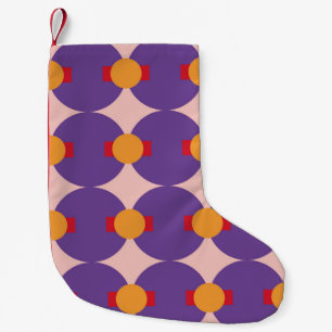 Meia De Natal Pequena Forma geométrica padrão retrô design vintage abstr