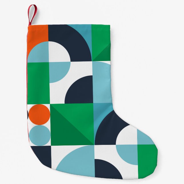 Meia De Natal Pequena formas e formas simples abstrato (Frente)