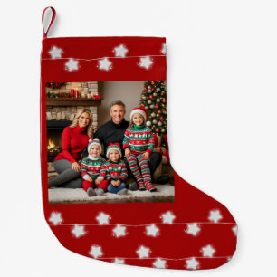 Meia De Natal Pequena Foto da Família Natal Especial das Estrelas de Pra