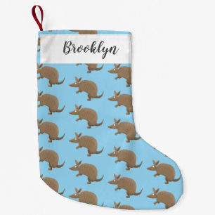 Meia De Natal Pequena Foto feliz de tatu engraçado