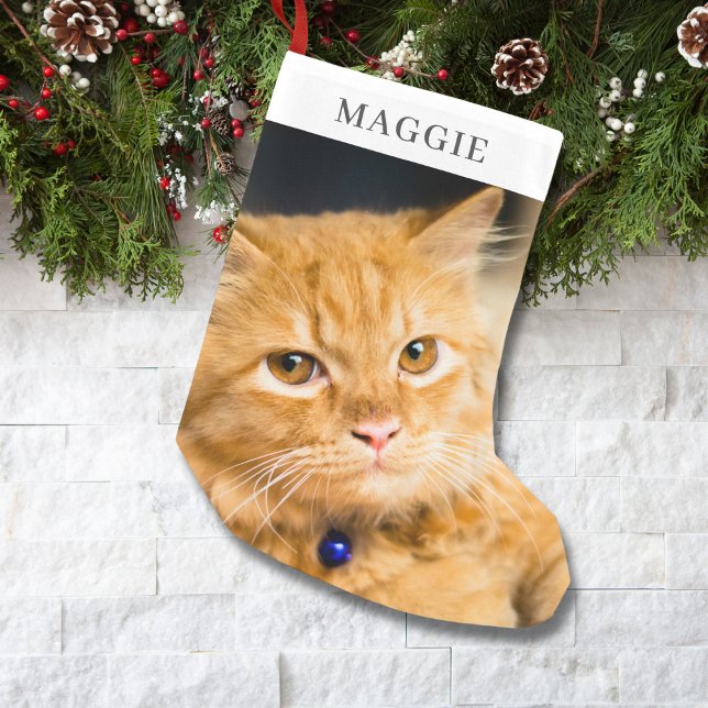 Meia De Natal Pequena Foto personalizada (Criador carregado)