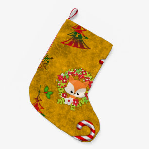 Meia De Natal Pequena Fox bonito do Natal