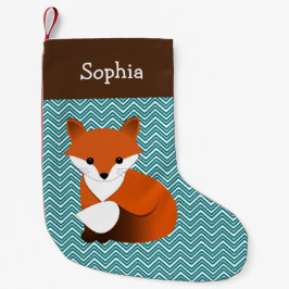 Meia De Natal Pequena Fox Personalizada