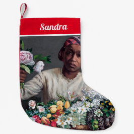 Meia De Natal Pequena Frederic Bazille - Jovem Mulher com Peonias