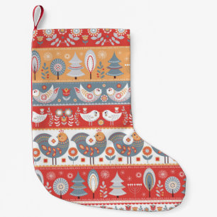 Meia De Natal Pequena Fronteiras escandinavas: design de têxteis antigos