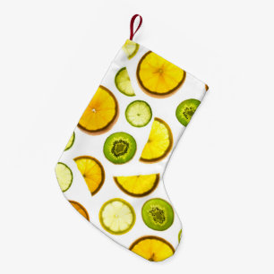 Meia De Natal Pequena Frutas de Citros Frescas