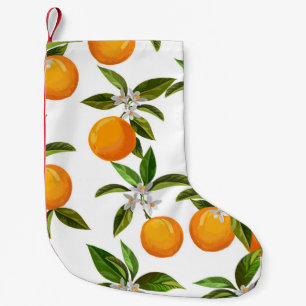 Meia De Natal Pequena Frutas de Citros: Ilustração Digital Vintage