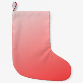 Meia De Natal Pequena Fundo Abstrato Minimalista com Gradiente Rosa Verm