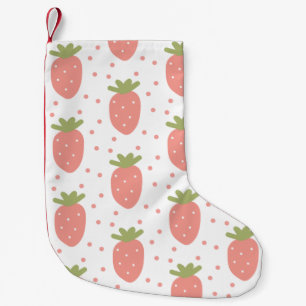 Meia De Natal Pequena fundo de morangos frutas