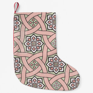 Meia De Natal Pequena Fundo decorativo de azulejos antigos, padrão sem