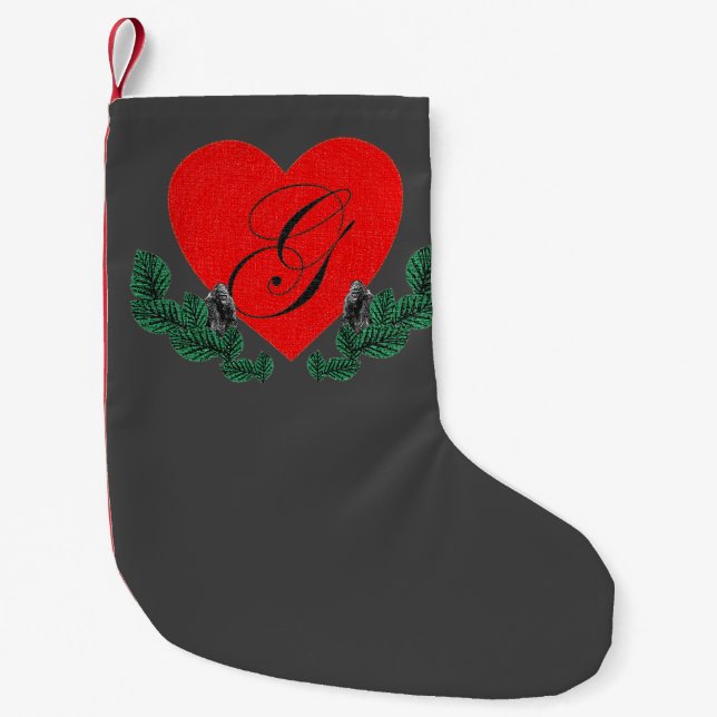 Meia De Natal Pequena G para gorilas (Frente)