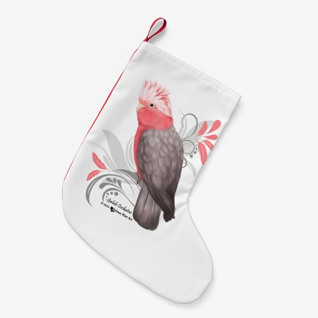 Meia De Natal Pequena Galah Cockatoo (Frente (Pendurada))