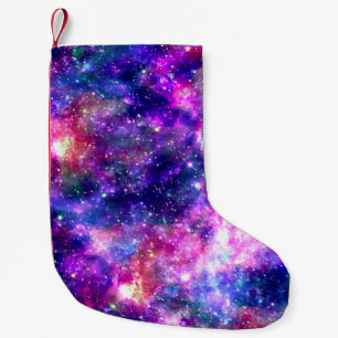 Meia De Natal Pequena Galaxy Night