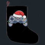 Meia De Natal Pequena Gamer Santa Hat do Controlador de Vídeo<br><div class="desc">Gamer Santa Hat do Controlador de Vídeo</div>