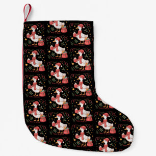 Meia De Natal Pequena Ganso de Natal Combinando Fofos Patos Divertidos d
