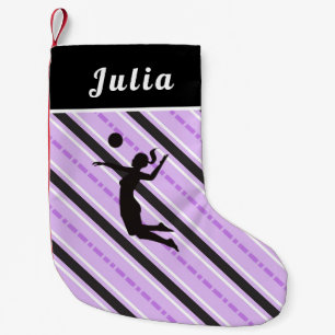 Meia De Natal Pequena Garota Jogando Fita De Voleibol - Fita-De-Rosa Fri