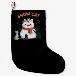 Meia De Natal Pequena Gato de Neve Natal Presente para Amantes de Gatos