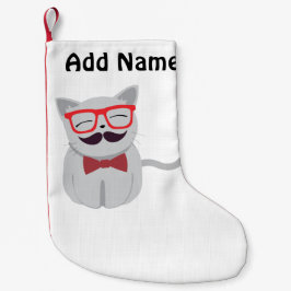 Meia De Natal Pequena Gato hipster