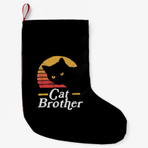 Meia De Natal Pequena Gato Irmão Vintage Style Presente Retroativo Para