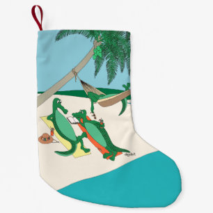 Meia De Natal Pequena Gator Tropical Christmas Stocks