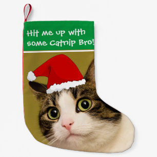 Meia De Natal Pequena Gatos de Badass - "Catnip "