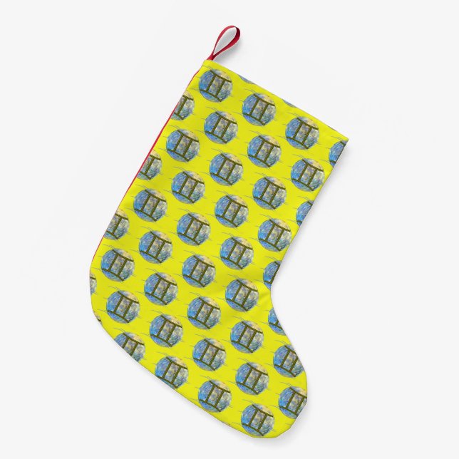 Meia De Natal Pequena Gêmeos (Frente (Pendurada))