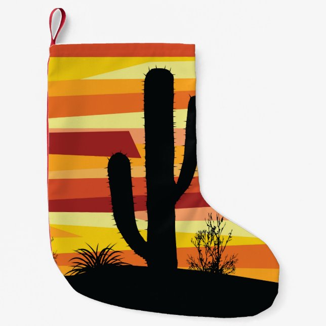 Meia De Natal Pequena Geometric desert sunset (Frente)