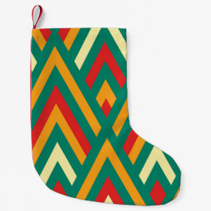 Meia De Natal Pequena Geométrico Decorativo: Abstrato Vintage sem costur