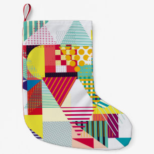 Meia De Natal Pequena Geométrico decorativo, padrão sem costura abstrato