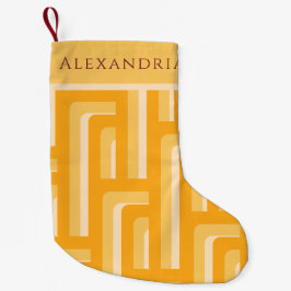 Meia De Natal Pequena Geométrico Retro Personalizado de Natal