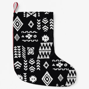 Meia De Natal Pequena Geométrico tribal: fundo sem costura na moda.