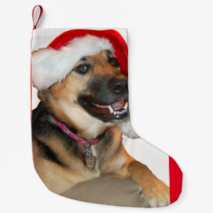 Meia De Natal Pequena German shepherd de Natal