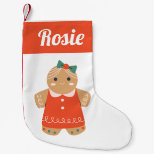 Meia De Natal Pequena Gingercake Cookie Girl