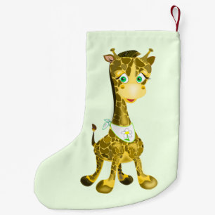 Meia De Natal Pequena Girafa de bebê bonita