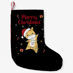 Meia De Natal Pequena Girafa Natal Girafas Invernos Animais Pequenos Ch