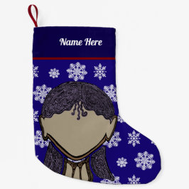 Meia De Natal Pequena Girl Silhouette Xmas stocking.