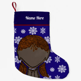 Meia De Natal Pequena Girl Silhouette Xmas stocking.