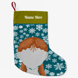 Meia De Natal Pequena Girl Silhouette Xmas stocking.