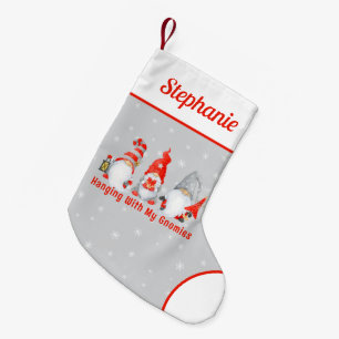 Meia De Natal Pequena Gnomos de Natal Bonitos Personalizados