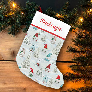 Meia De Natal Pequena Gnomos de Natal Fofo Festivo