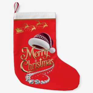 Meia De Natal Pequena Gorro de Natal fofo