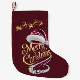 Meia De Natal Pequena Gorro de Natal fofo